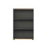 Biblioteca RKT-330-DD-1 Home Collection® Rio Mini, 3 rafturi, Alb - Nuc - Antracit, 72x109x34 cm - Antracit | SKU: RKT-330-AX-1