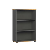 Biblioteca RKT-330-DD-1 Home Collection® Rio Mini, 3 rafturi, Alb - Nuc - Antracit, 72x109x34 cm - Antracit | SKU: RKT-330-AX-1