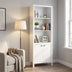 Biblioteca KTP-995-BB-1 home collection Rustic cu 5 rafturi si usi, Alb, 66x196x32 cm - KTP-995-BB-1 | SKU: KTP-995-BB-1