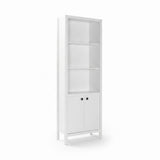 Biblioteca KTP-995-BB-1 Home Collection® Rustic cu 5 rafturi si usi, Alb, 66x196x32 cm