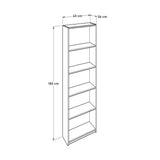 Biblioteca KTP-325-BB-1 Home Collection® Vargas, 5 Rafturi, Alb, 43x182x26 cm - Alb | SKU: KTP-325-BB-1, KTP-325-FF-1