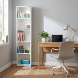 Biblioteca KTP-325-BB-1 Home Collection® Vargas, 5 Rafturi, Alb, 43x182x26 cm - Alb | SKU: KTP-325-BB-1, KTP-325-FF-1