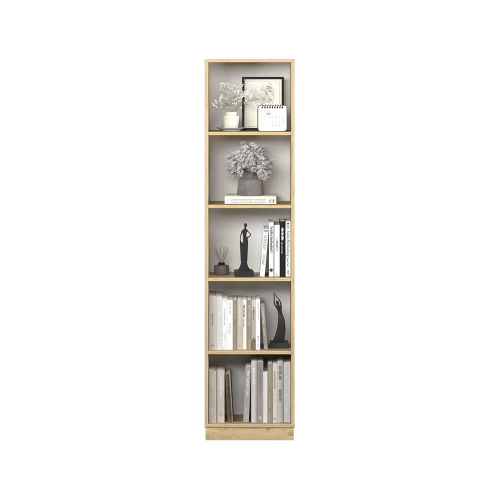 Biblioteca KTP-325-BB-1 Home Collection® Vargas, 5 Rafturi, Alb, 43x182x26 cm - Natural | SKU: KTP-325-FF-1