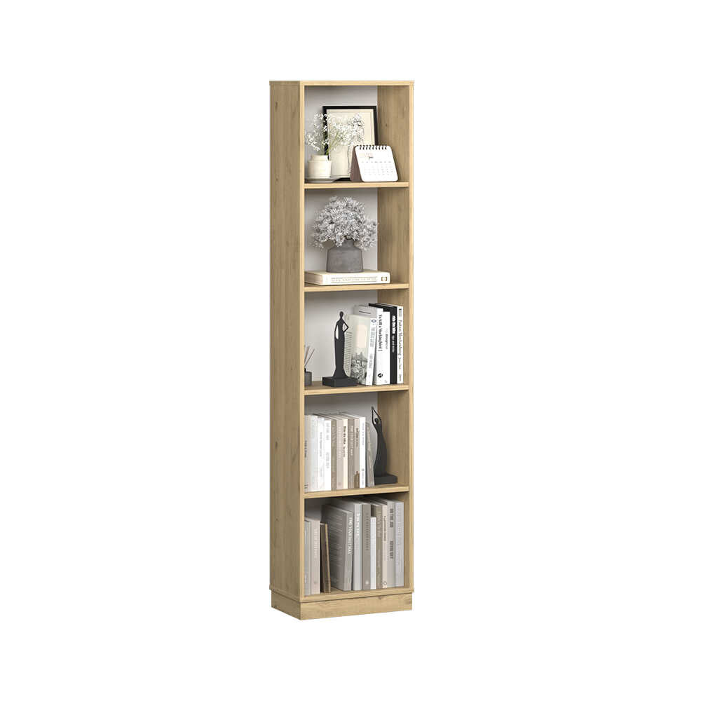 Biblioteca KTP-325-BB-1 Home Collection® Vargas, 5 Rafturi, Alb, 43x182x26 cm - Natural | SKU: KTP-325-FF-1