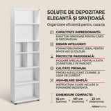 Biblioteca KTP-168-BB-1 Home Collection® White, 8 rafturi, Alb, 55x187x23 cm