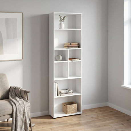 Biblioteca KTP-168-BB-1 Home Collection® White, 8 rafturi, Alb, 55x187x23 cm