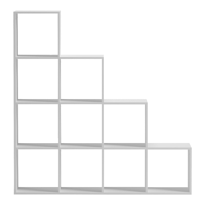 Bibliotecă Funcțională Scala, Modernă, Material Lemn, Alb - Antracit, 130x29x130 cm - Alb