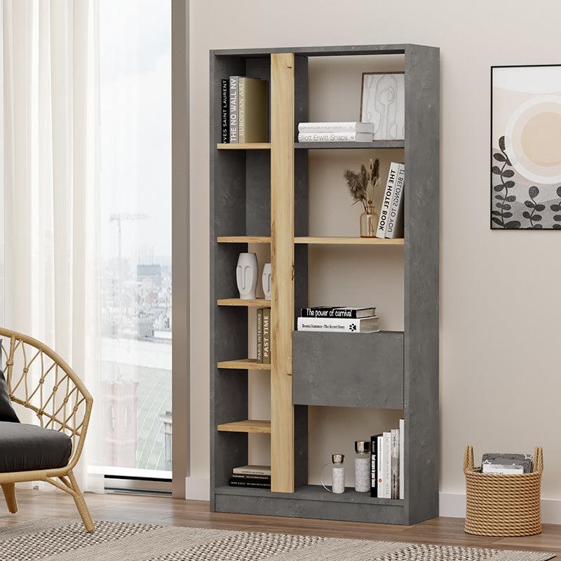 Biblioteca Alive, Alb, 75x25x160 cm, detaliu produs