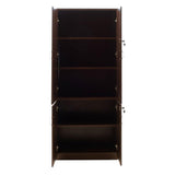 Biblioteca Amazon cu patru usi din lemn 80x40x200cm - Nuc