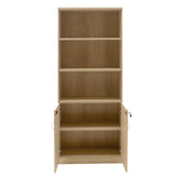Biblioteca Amazon cu usi cu lacat, Stejar - Nuc, 80x40x200 cm - Sonoma