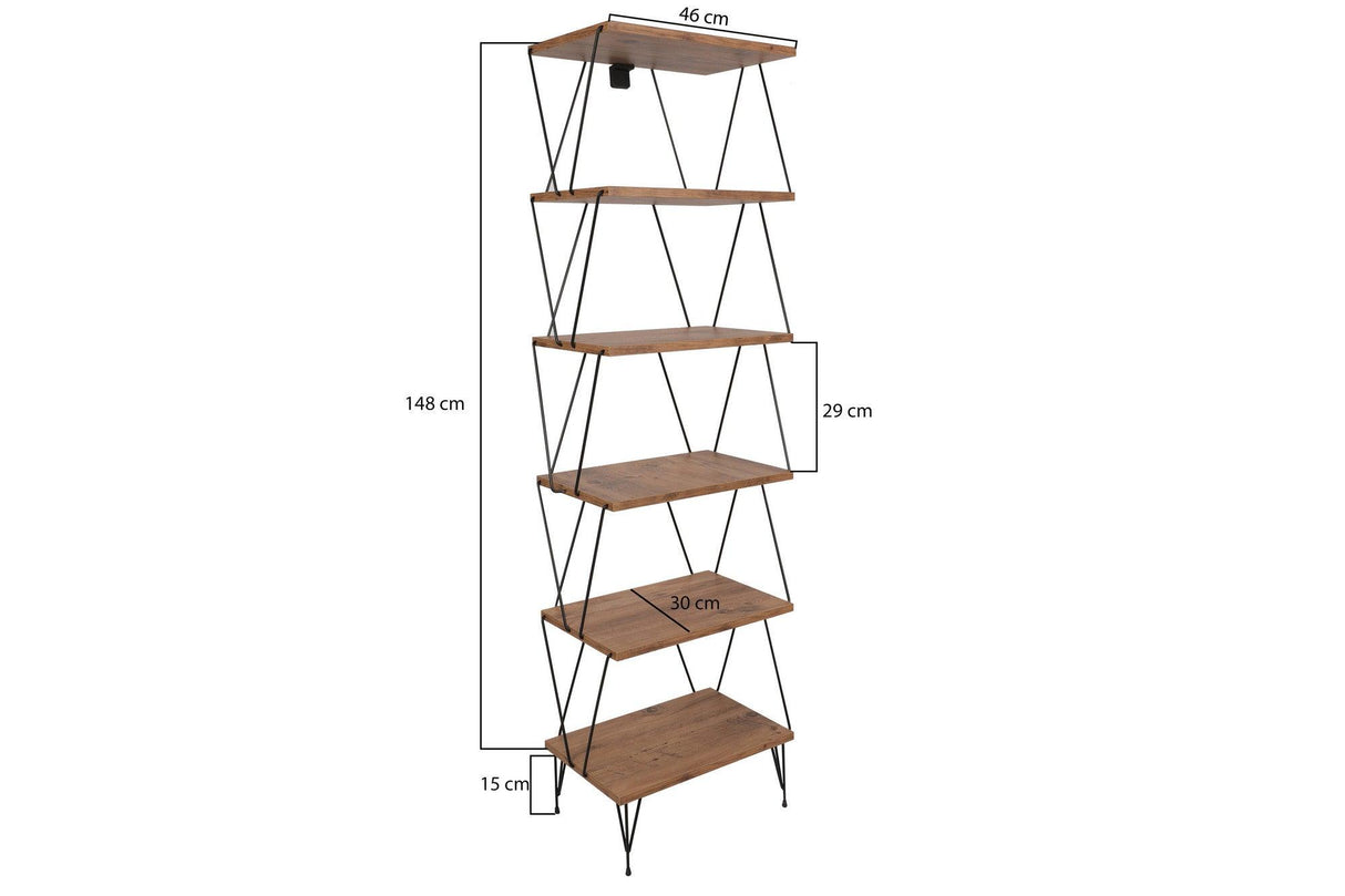 Biblioteca Balaban, 46x30x165 cm - Crem