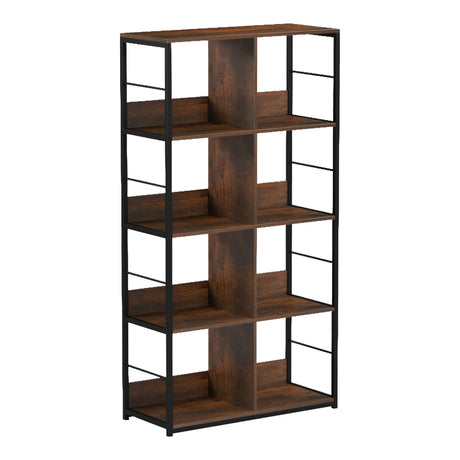 Biblioteca Bocklet, Negru-Maro, 80x33x149 cm