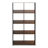 Biblioteca Bocklet, Negru-Maro, 80x33x149 cm