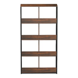 Biblioteca Bocklet, Negru-Maro, 80x33x149 cm