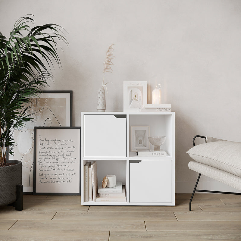 Biblioteca Bookel, 60x28x60 cm - Alb