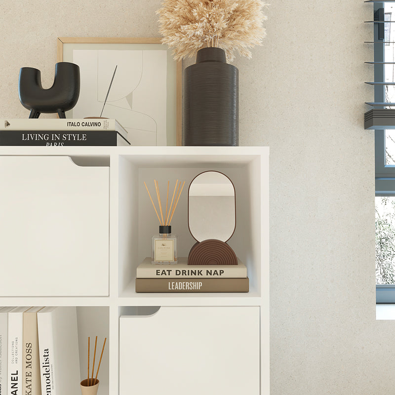 Biblioteca Bookel, 60x28x89 cm - Alb