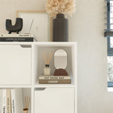 Biblioteca Bookel, 60x28x89 cm - Alb