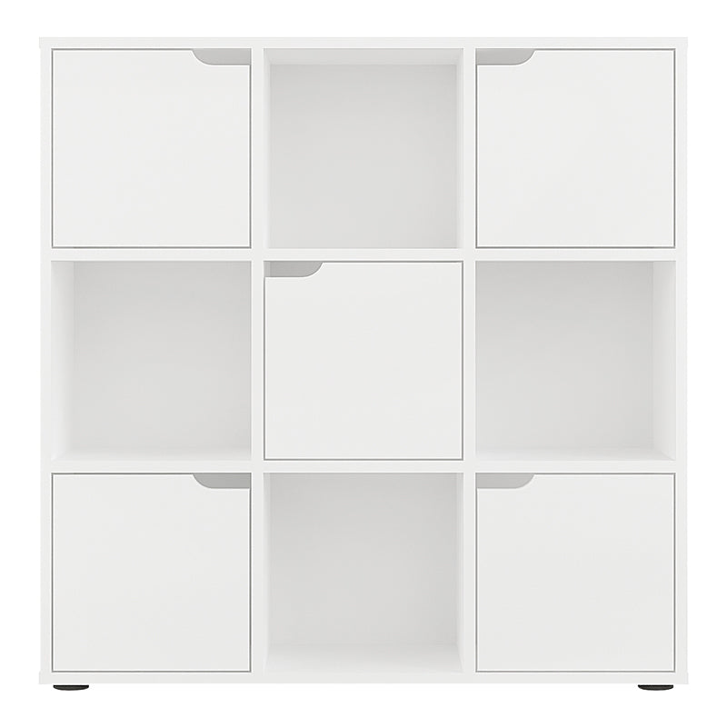 Biblioteca Bookel, Diverse culori, 88x28x89 cm - Alb