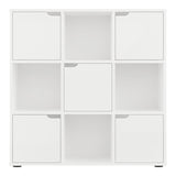 Biblioteca Bookel, Diverse culori, 88x28x89 cm - Alb