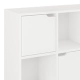 Biblioteca Bookel, Diverse culori, 88x28x89 cm - Alb