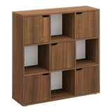 Biblioteca Bookel, Diverse culori, 88x28x89 cm - Nuc
