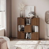 Biblioteca Bookel, Diverse culori, 88x28x89 cm - Nuc