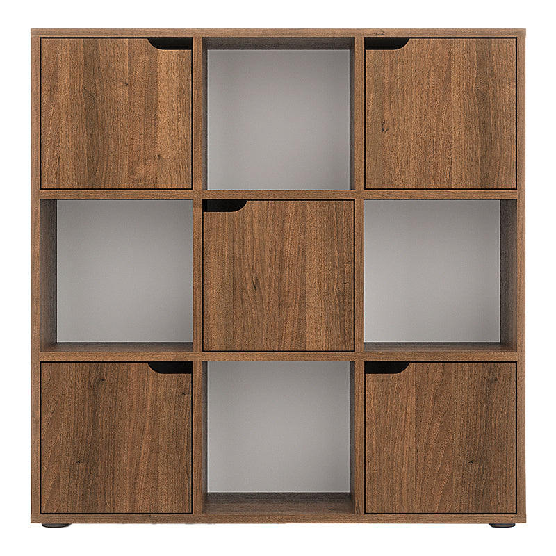 Biblioteca Bookel, Diverse culori, 88x28x89 cm - Nuc