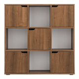 Biblioteca Bookel, Diverse culori, 88x28x89 cm - Nuc