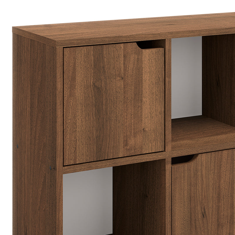 Biblioteca Bookel, Diverse culori, 88x28x89 cm - Nuc