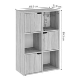 Biblioteca Bookel, 60x28x89 cm - Sonoma