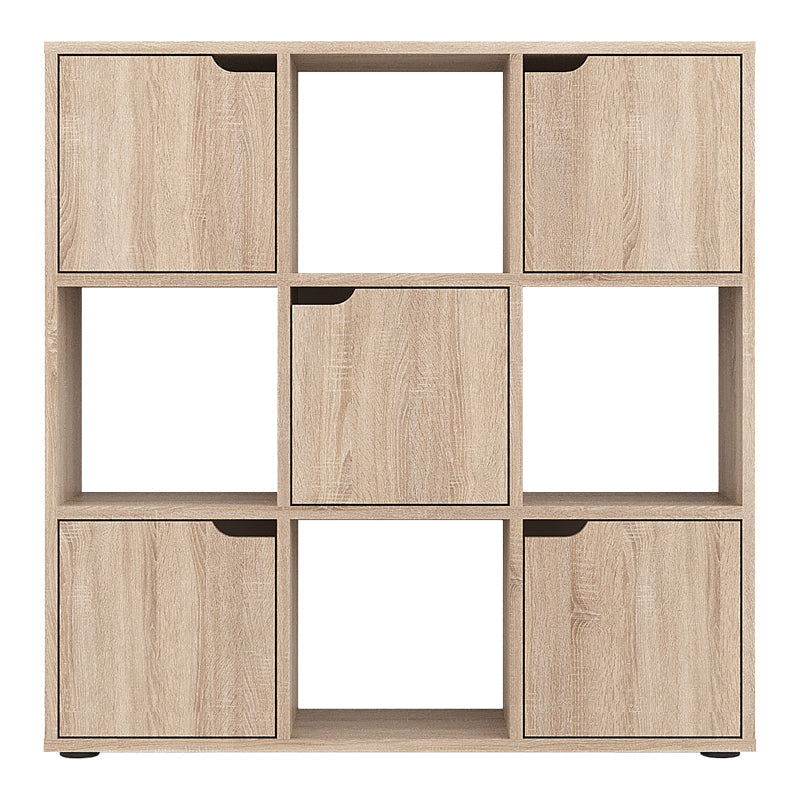 Biblioteca Bookel, Diverse culori, 88x28x89 cm - Stejar