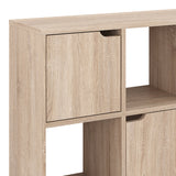 Biblioteca Bookel, Diverse culori, 88x28x89 cm - Stejar