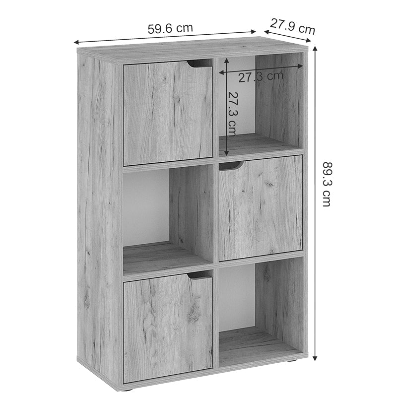 Biblioteca Bookel, 60x28x89 cm - Stejar