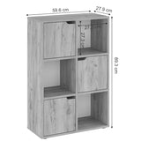Biblioteca Bookel, 60x28x89 cm - Stejar