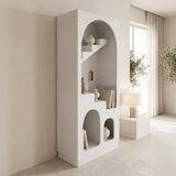 Biblioteca Boolten, MDF, Alb, 80x38x190 cm