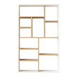 Biblioteca Boteca pentru 10 persoane, Alb, 75x22x124 cm