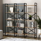 Biblioteca Cello rafturile XL cadru metal, Crem, 170x175x30 cm