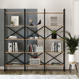 Biblioteca Cello rafturile XL cadru metal, Crem, 170x175x30 cm
