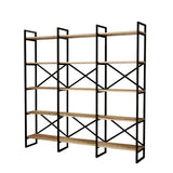 Biblioteca Cello rafturile XL cadru metal, Crem, 170x175x30 cm