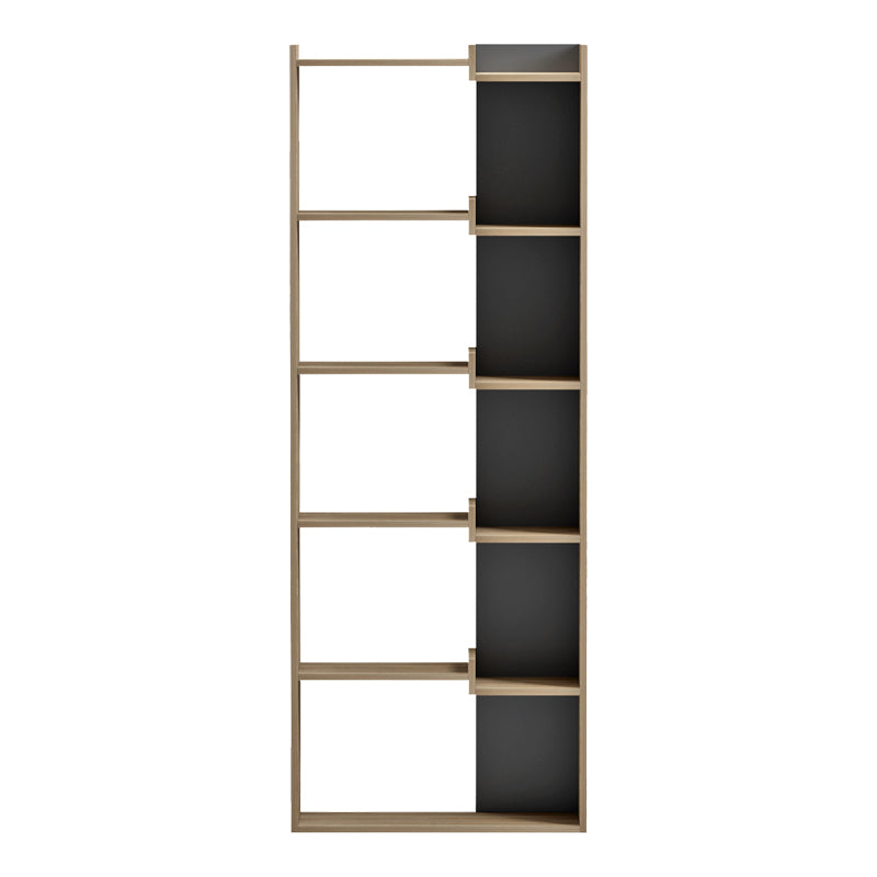 Biblioteca Corpus, Sonoma-Antracit, 61x22x162 cm, vedere laterală, PAL melaminat, pentru living