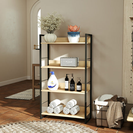 Biblioteca Dorfie, metal si PAL, 70x30x124 cm
