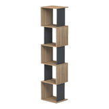 Biblioteca Cubik, 35x30x161 cm - Sonoma-Antracit