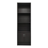 Biblioteca cu rafturi Tekaro, Lemn, Diverse culori, 57x33x180 cm - Antracit