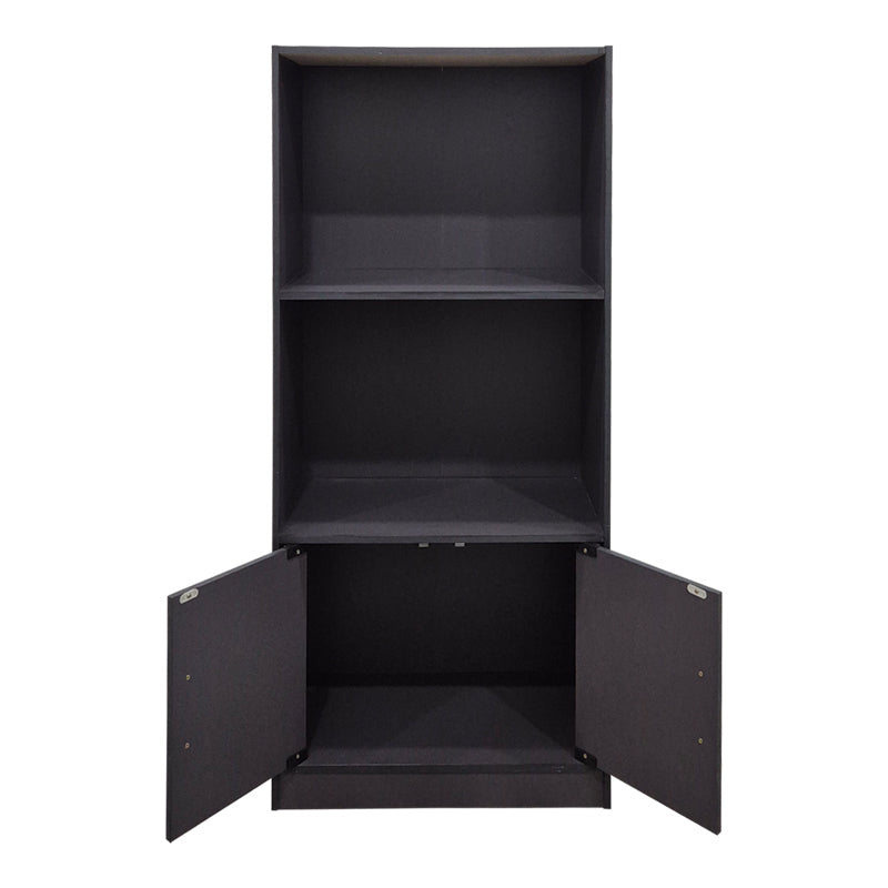 Bibliotecă cu rafturi multiple Tekaro, Modernă, Lemn, Alb - Antracit, 60x30x120 cm - Antracit