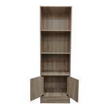 Biblioteca cu rafturi Tekaro, Lemn, Diverse culori, 57x33x180 cm - Stejar