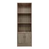 Biblioteca cu rafturi Tekaro, Lemn, Diverse culori, 57x33x180 cm - Stejar