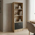 Biblioteca cu rafturi Tekaro, Lemn, Diverse culori, 57x33x180 cm - 383-000114