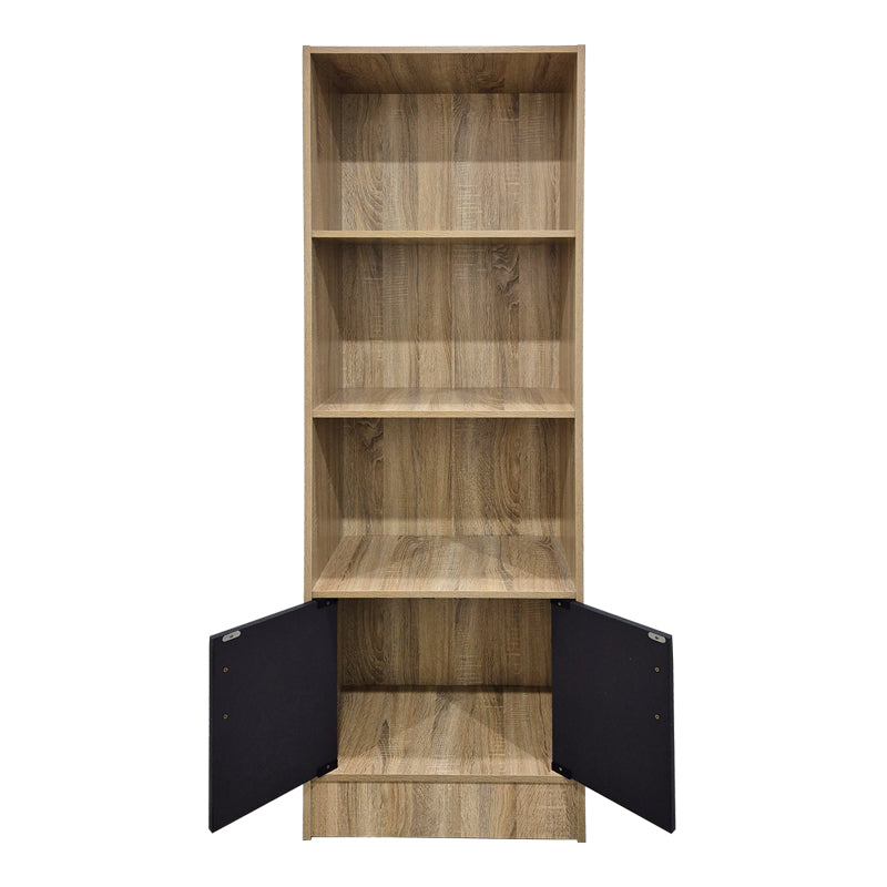 Biblioteca cu rafturi Tekaro, Lemn, Diverse culori, 57x33x180 cm - Sonoma-Antracit