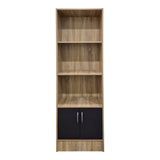 Biblioteca cu rafturi Tekaro, Lemn, Diverse culori, 57x33x180 cm - Sonoma-Antracit