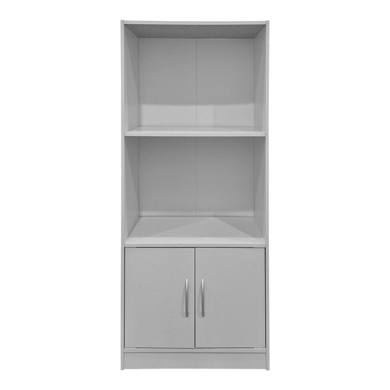 Bibliotecă cu rafturi multiple Tekaro, Modernă, Lemn, Alb - Antracit, 60x30x120 cm - Alb